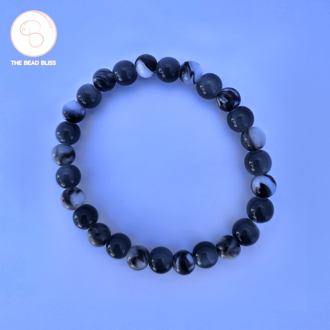Monochrome Swirl Bracelet