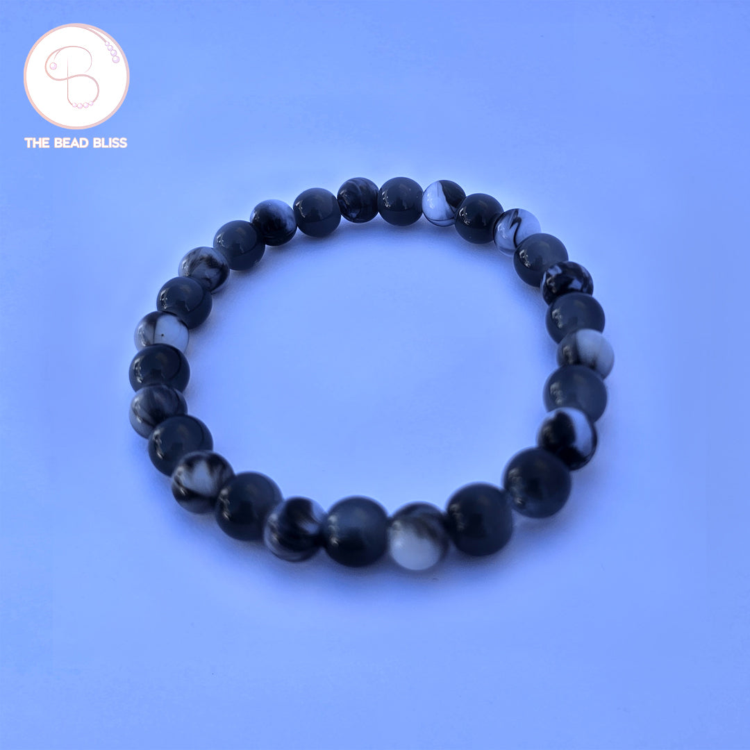 Monochrome Swirl Bracelet