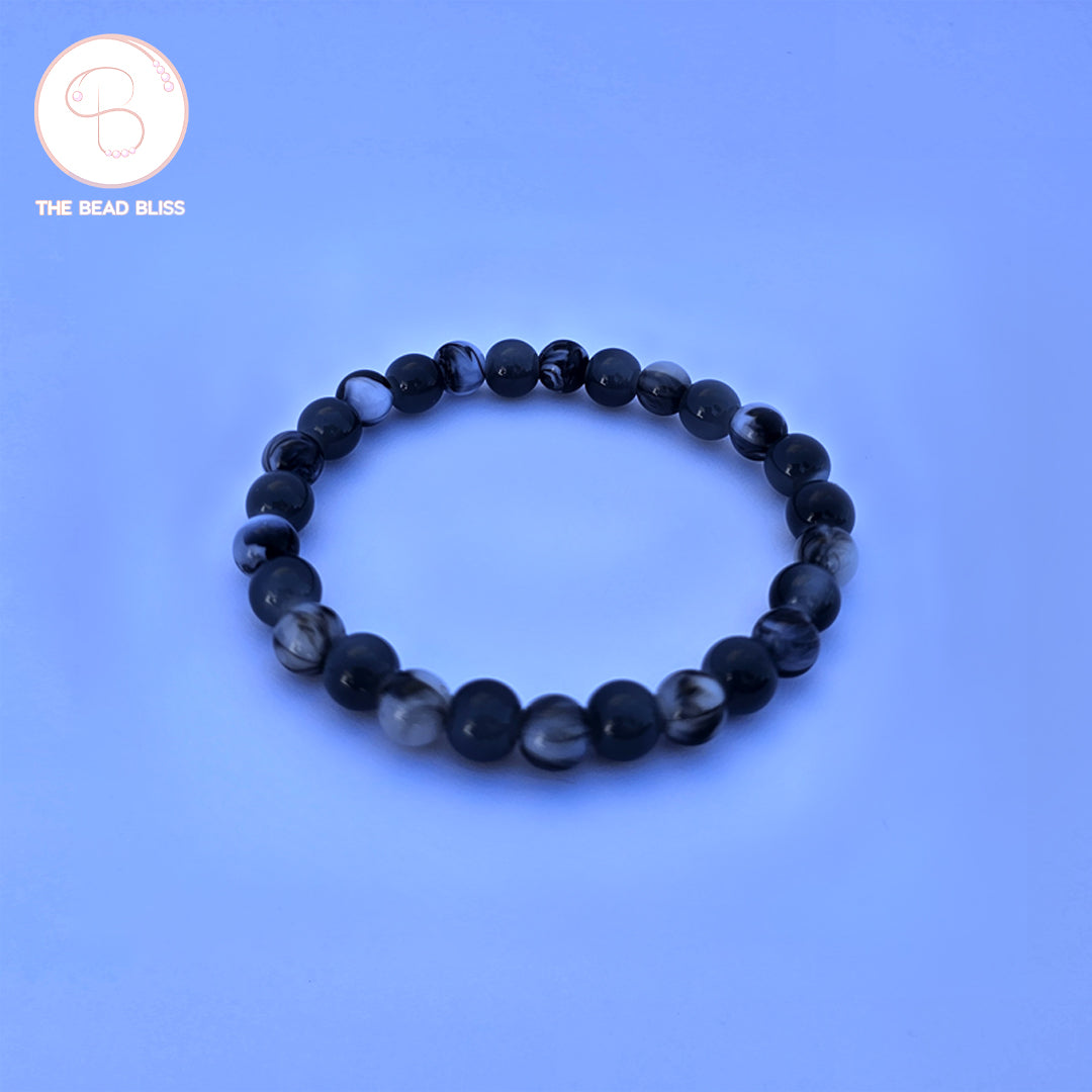Monochrome Swirl Bracelet