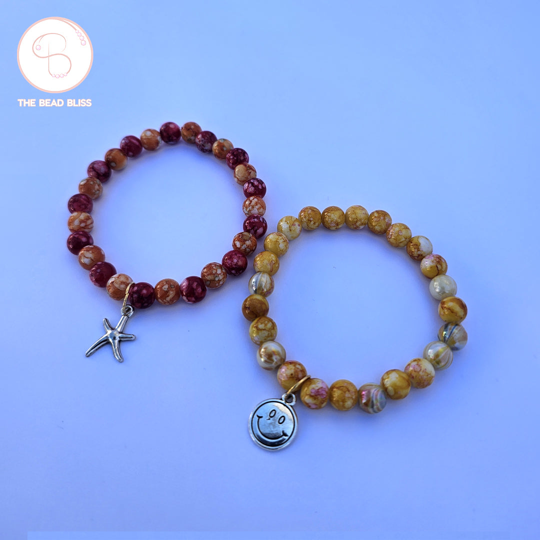 Earthy Tones Beaded Bracelet Set