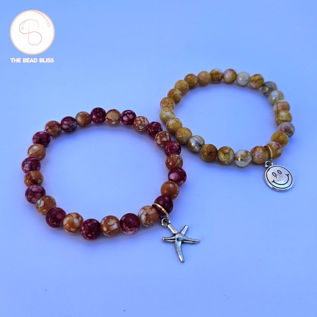 Earthy Tones Beaded Bracelet Set