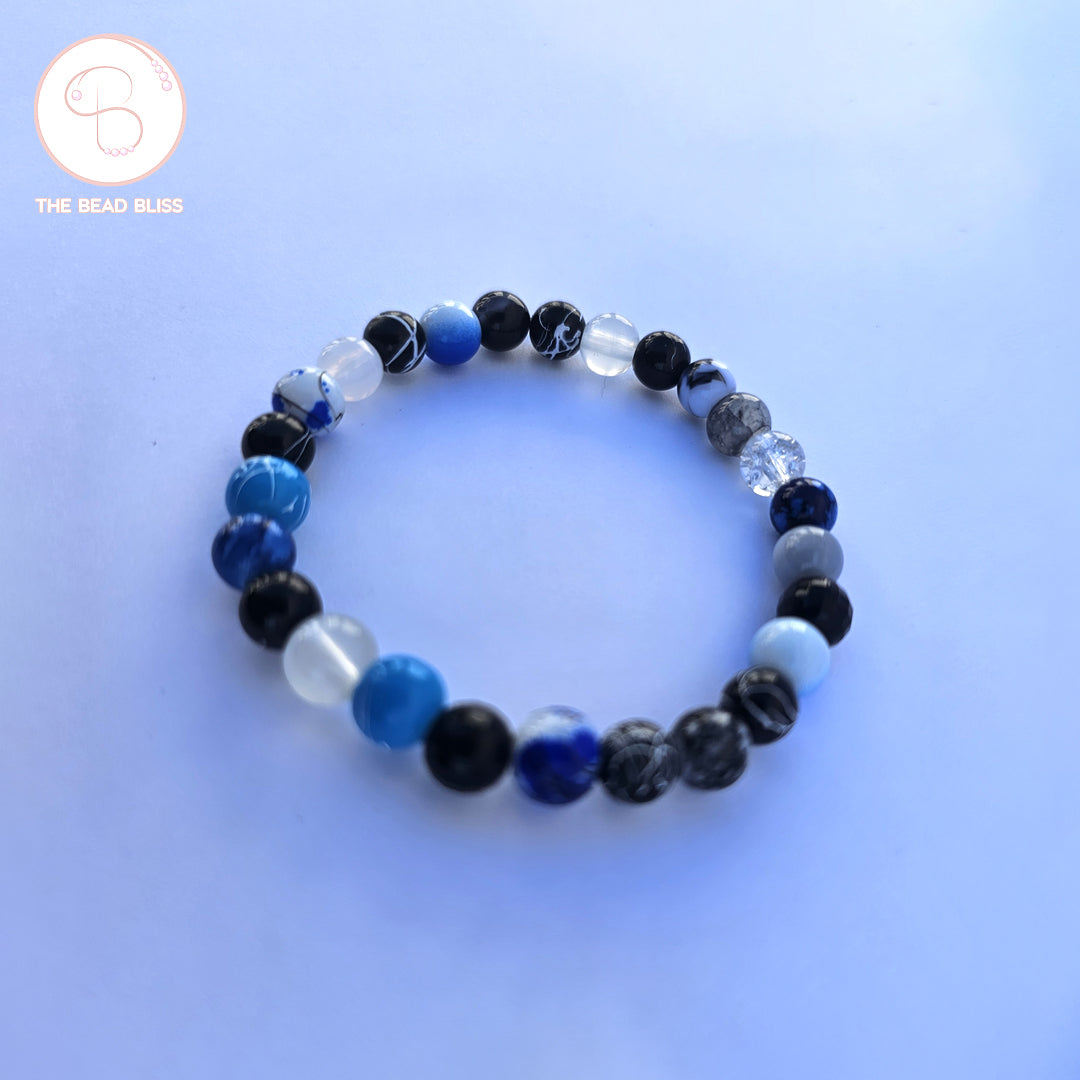 Ocean & Midnight Beaded Bracelet Set