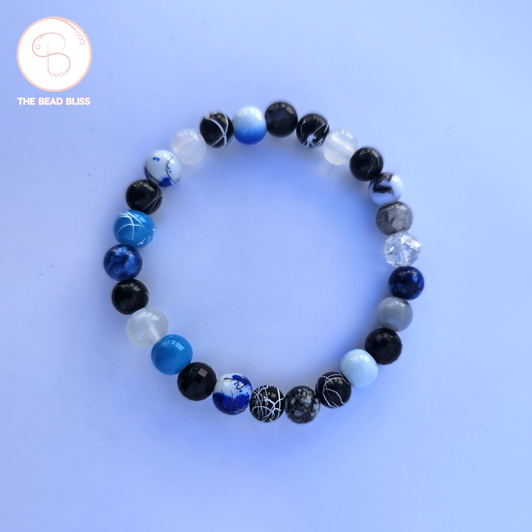 Ocean & Midnight Beaded Bracelet Set
