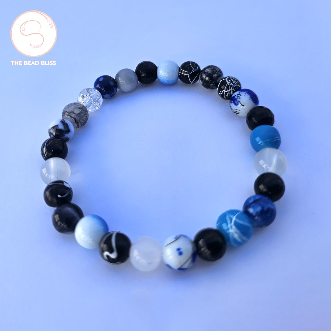 Ocean & Midnight Beaded Bracelet Set