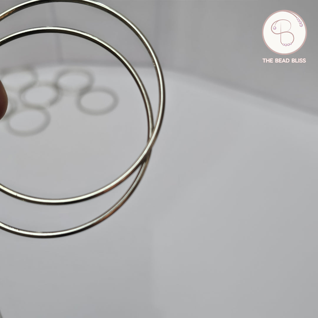 Silver Stacked Bangle Set (12)