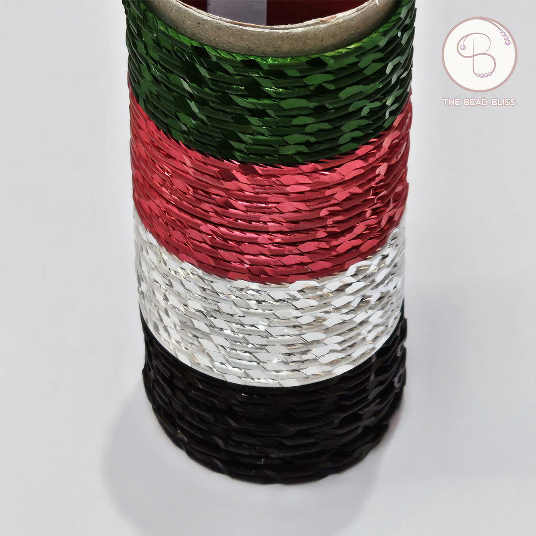 Multicolor Stacked Bangles - Set of 12