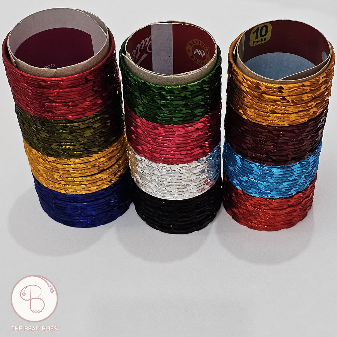 Multicolor Stacked Bangles - Set of 12