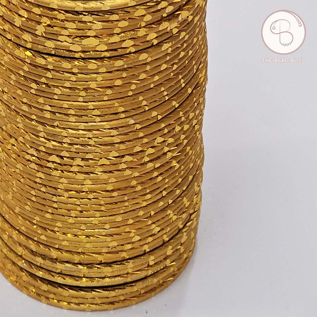 Golden Stacked Bangles - Set of 12