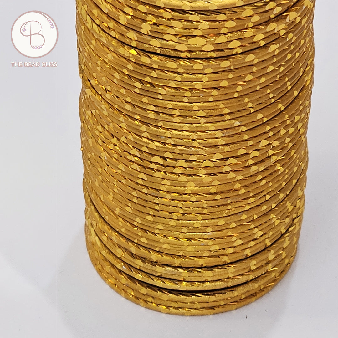 Golden Stacked Bangles - Set of 12