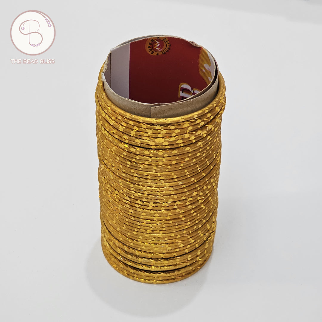 Golden Stacked Bangles - Set of 12