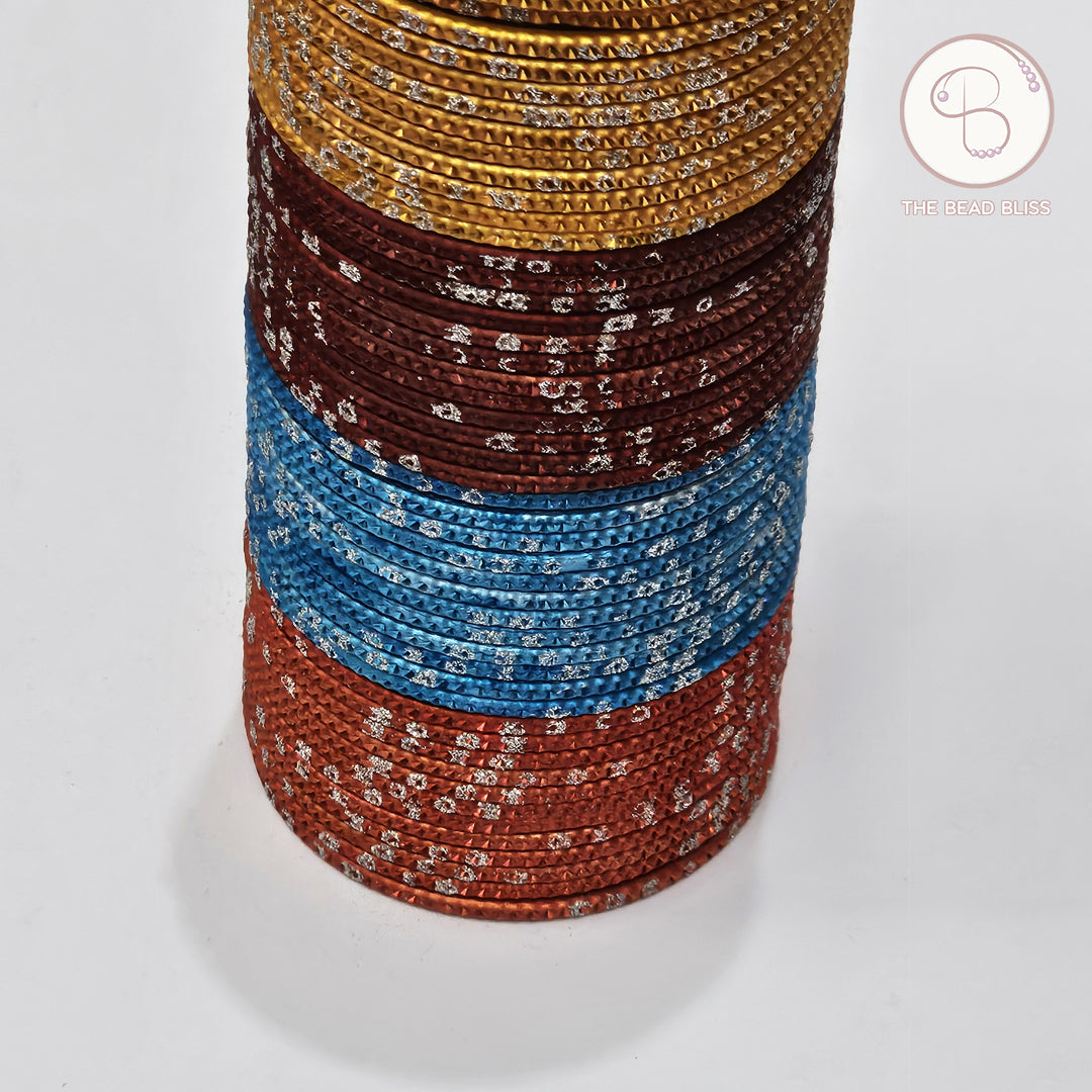 Multicolor Sparkle Bangles - Set of 12