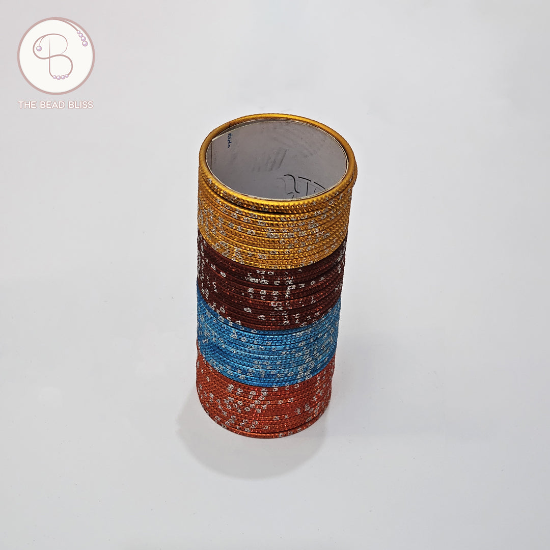 Multicolor Sparkle Bangles - Set of 12