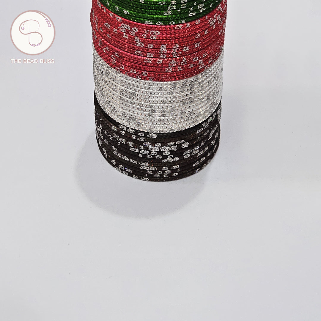 Multicolor Sparkle Bangles - Set of 12