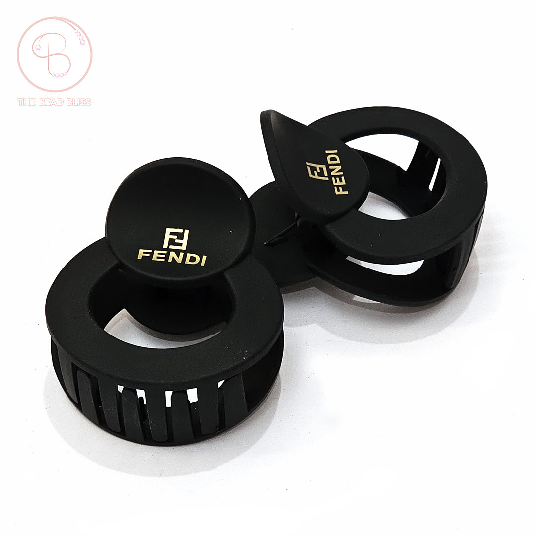 Black Matte Hair Claw Clips