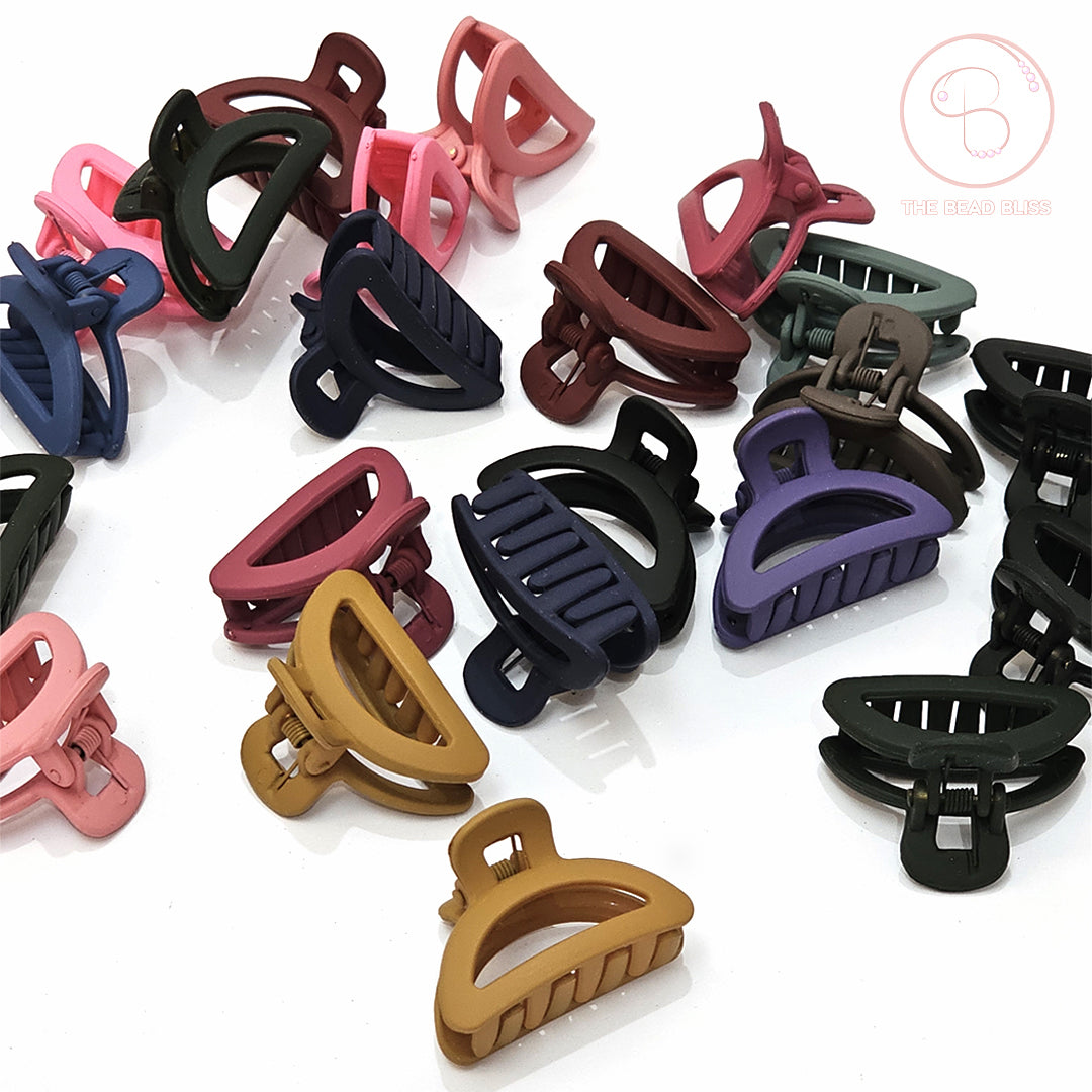 Matte Neutral Hair Claw Clips