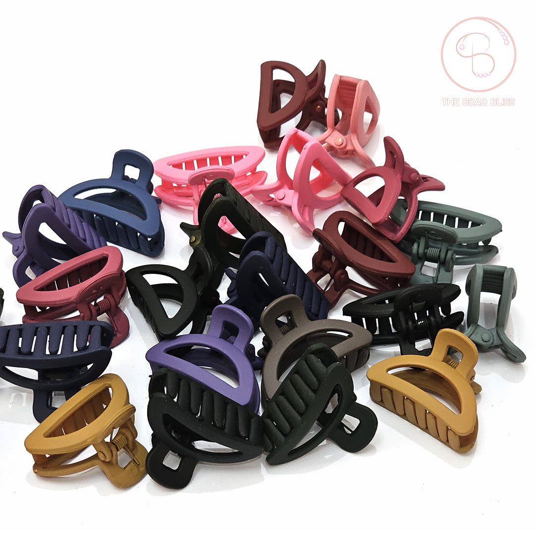 Matte Neutral Hair Claw Clips