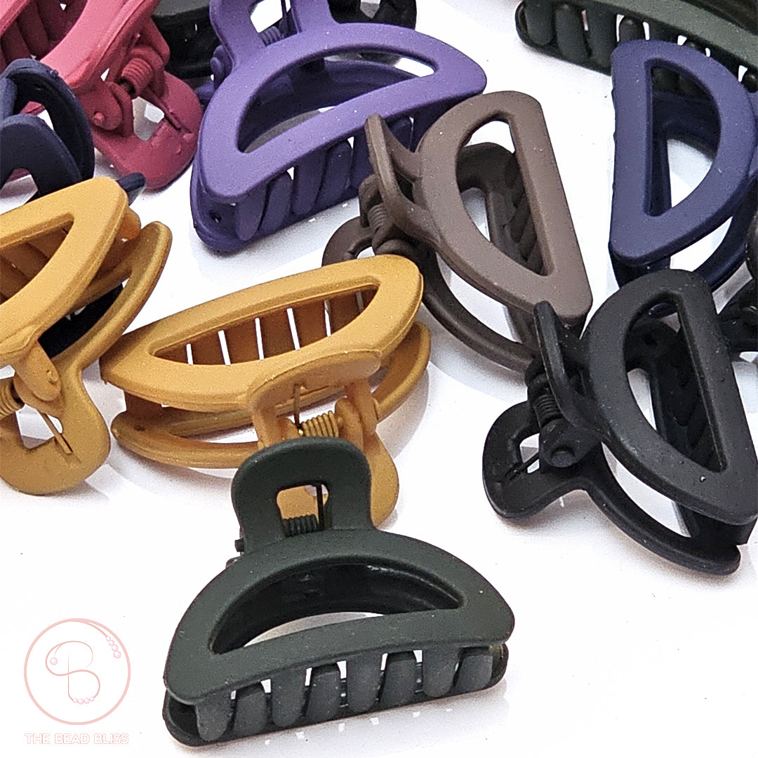Matte Neutral Hair Claw Clips
