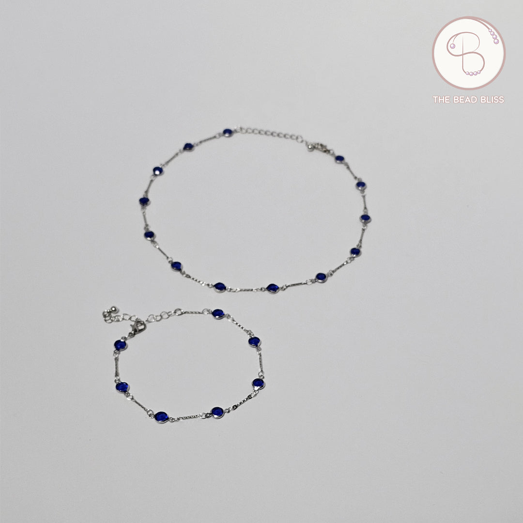 Midnight Sapphire Necklace & Bracelet Set
