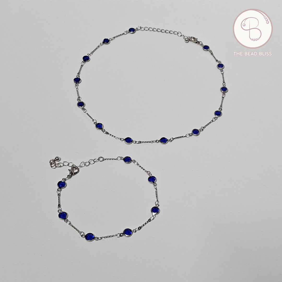 Midnight Sapphire Necklace & Bracelet Set