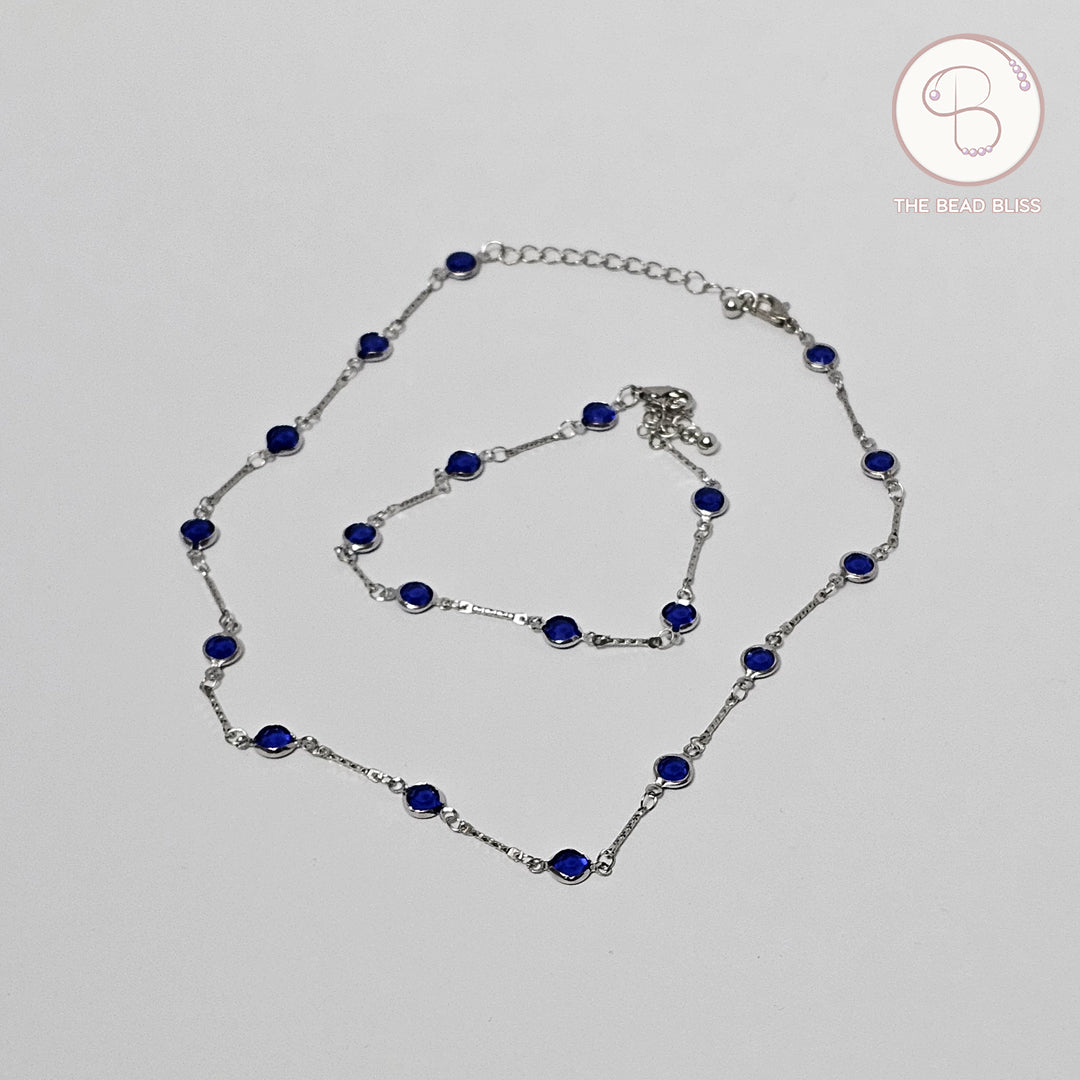 Midnight Sapphire Necklace & Bracelet Set