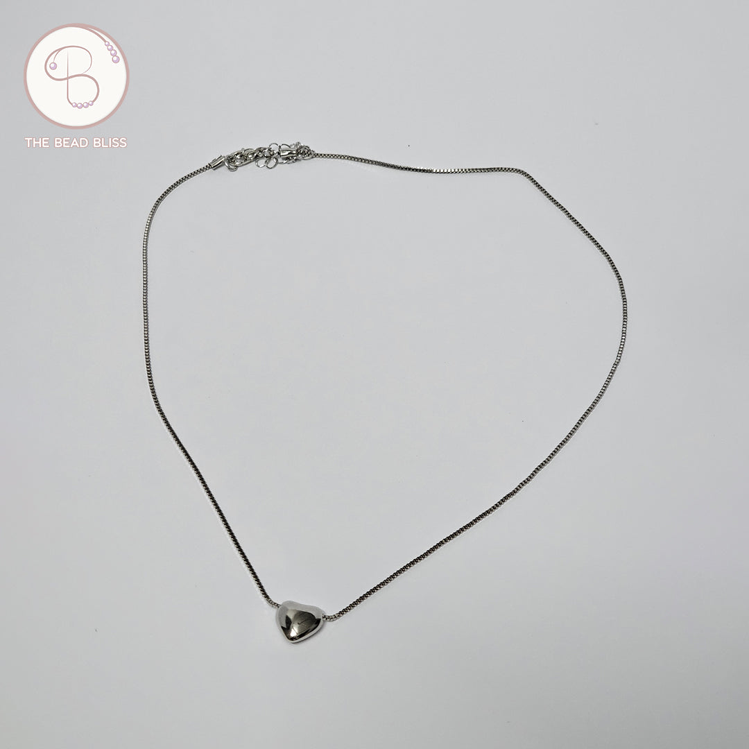 Silver Heart Charm Necklace