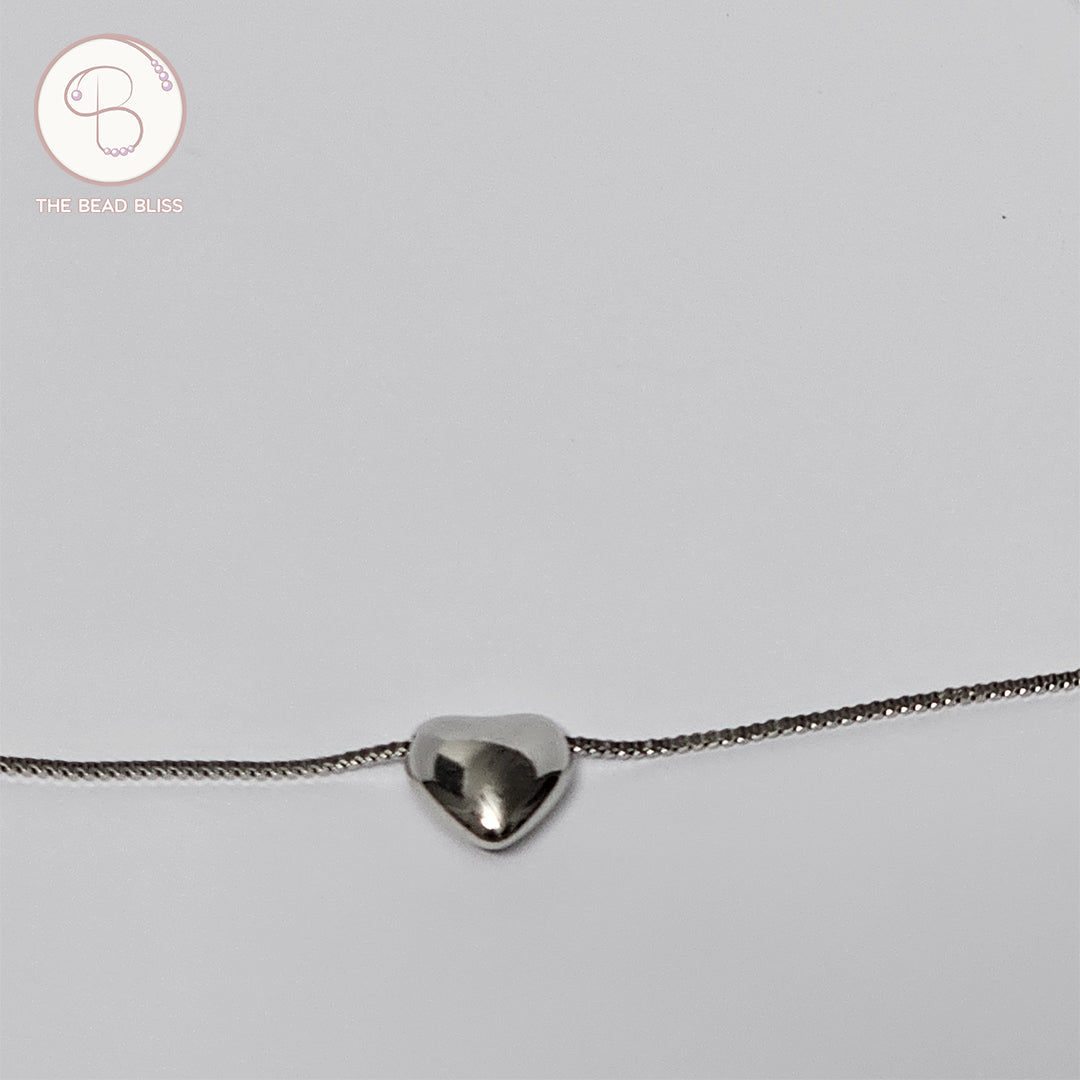 Silver Heart Charm Necklace