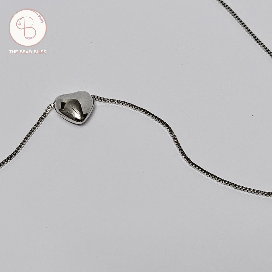 Silver Heart Charm Necklace