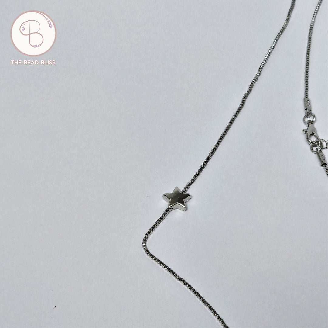 Twinkle Star Minimalist Necklace – Silver Chain