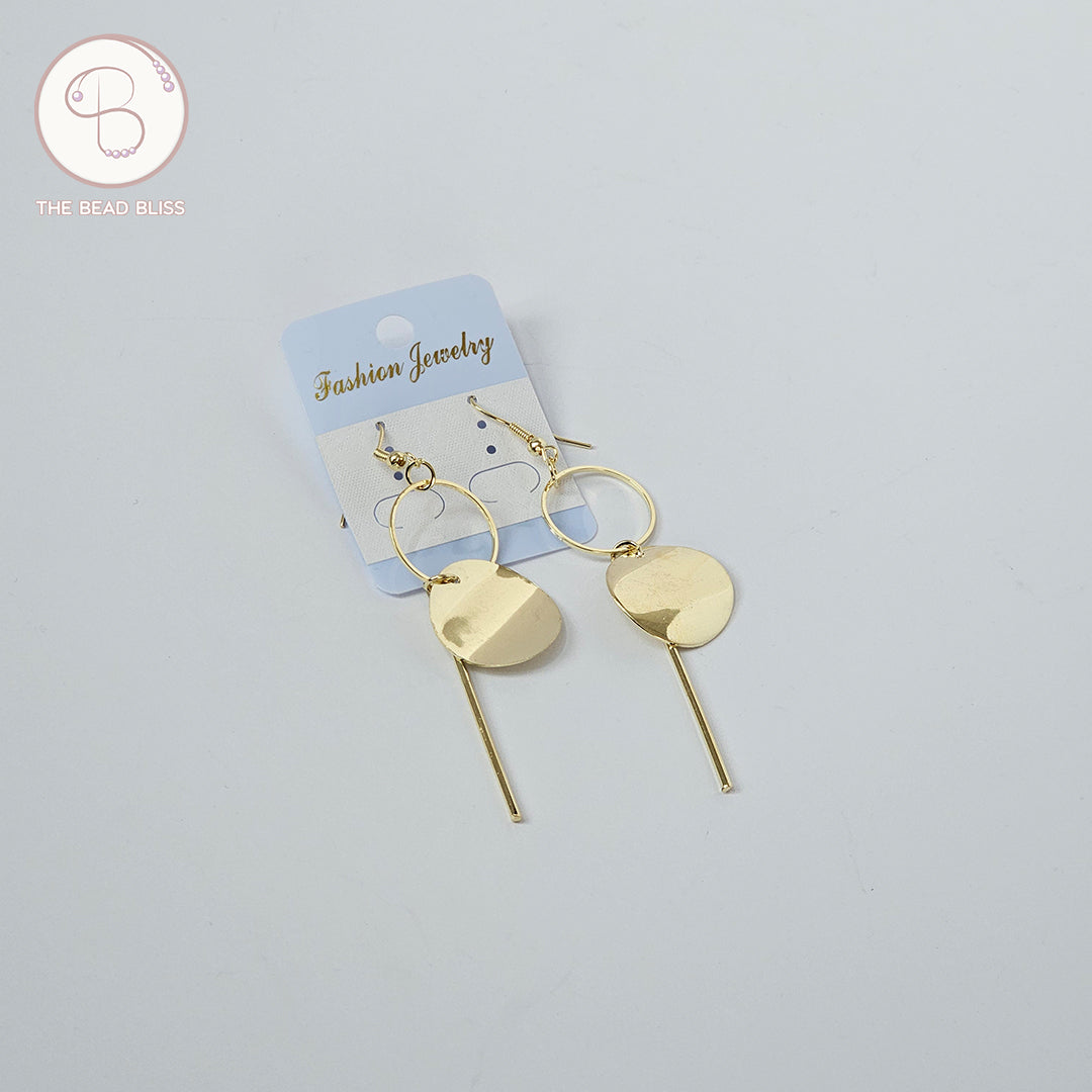 Geometric Gold Drop Earrings