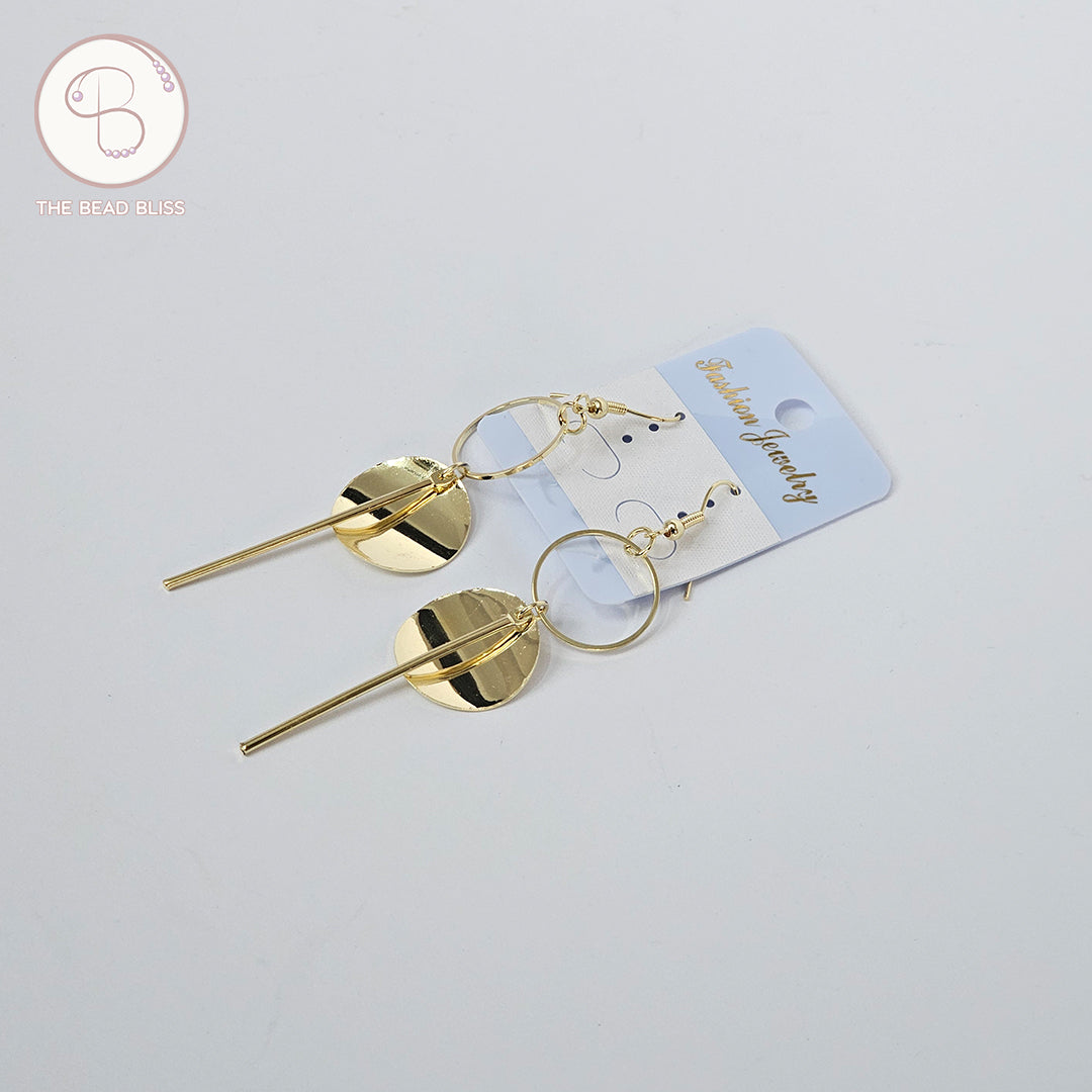 Geometric Gold Drop Earrings
