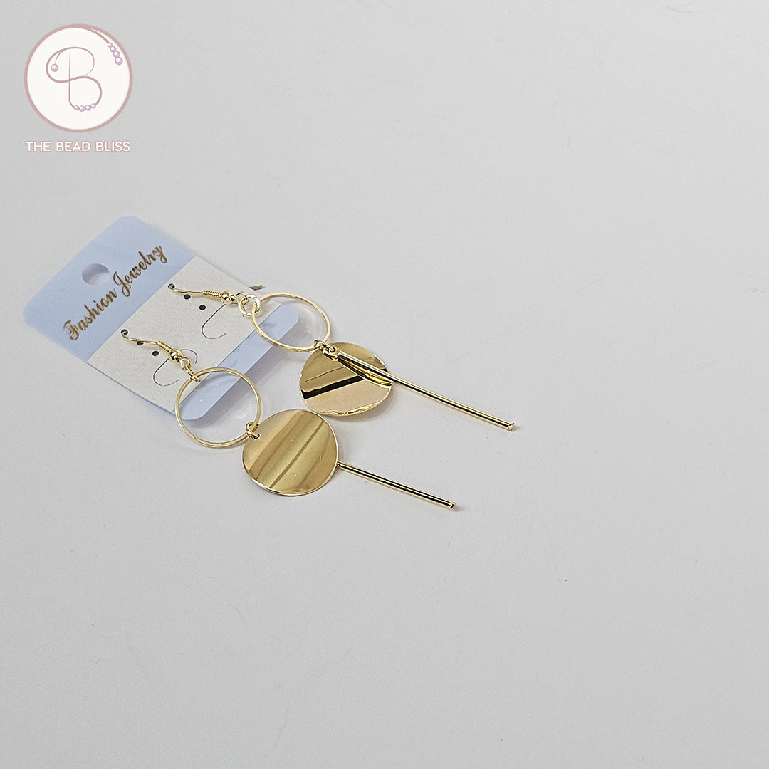 Geometric Gold Drop Earrings