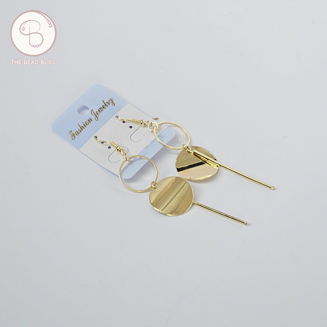 Geometric Gold Drop Earrings