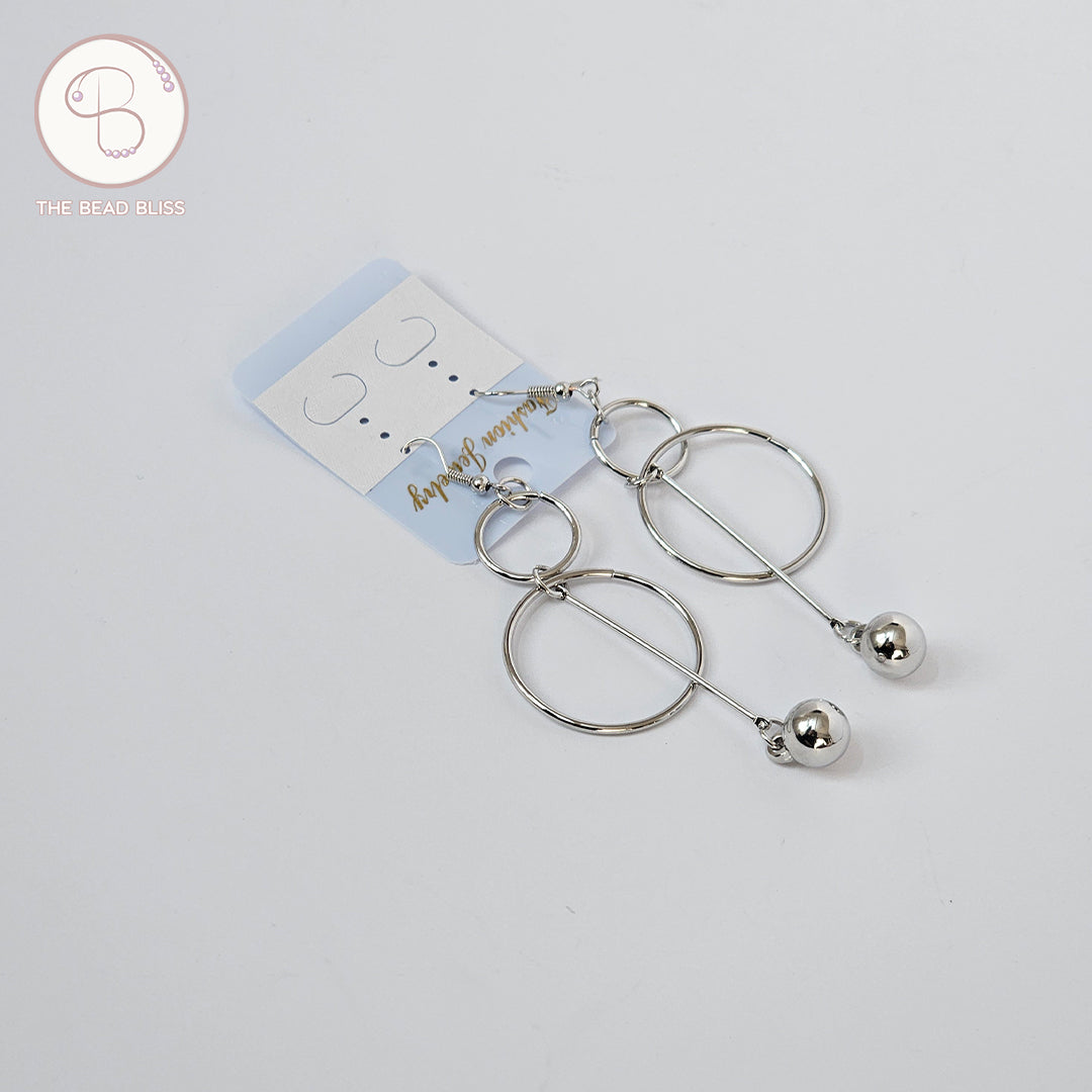 Minimalist Silver Geometric Earrings