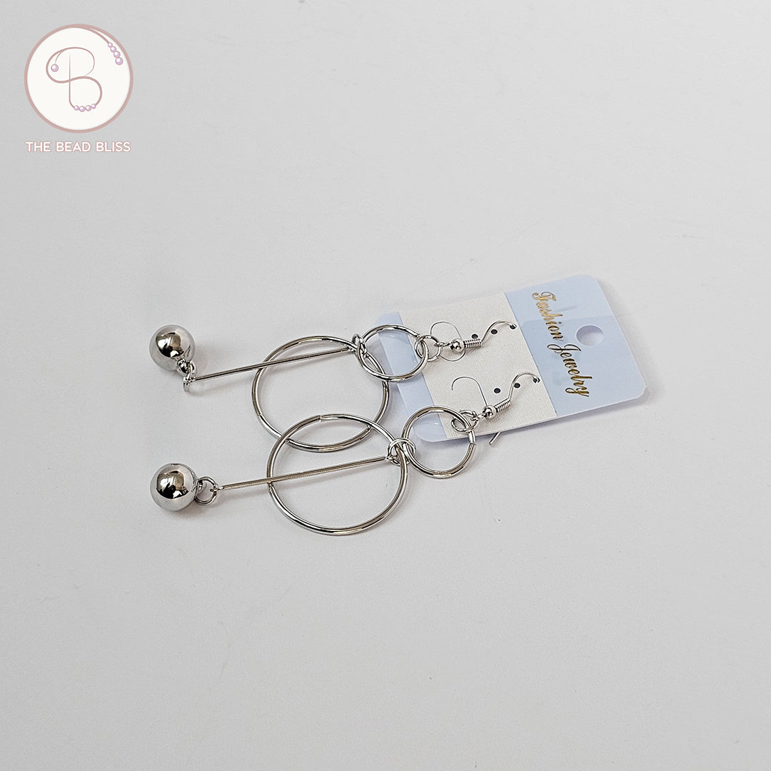 Minimalist Silver Geometric Earrings